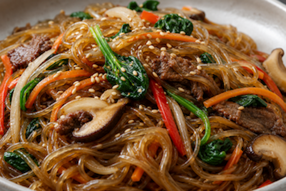 Japchae noodles